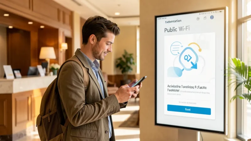 Wi-Fi public en voyage: protéger ses comptes avec la double authentification